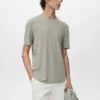 Slim-Fit-T-Shirt aus Leinen