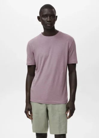 Slim-Fit-T-Shirt aus Leinen