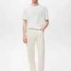 Slim-Fit-T-Shirt aus Leinen