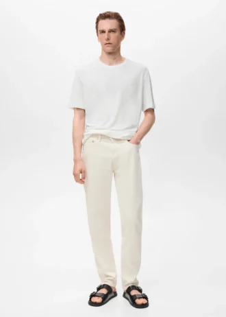Slim-Fit-T-Shirt aus Leinen