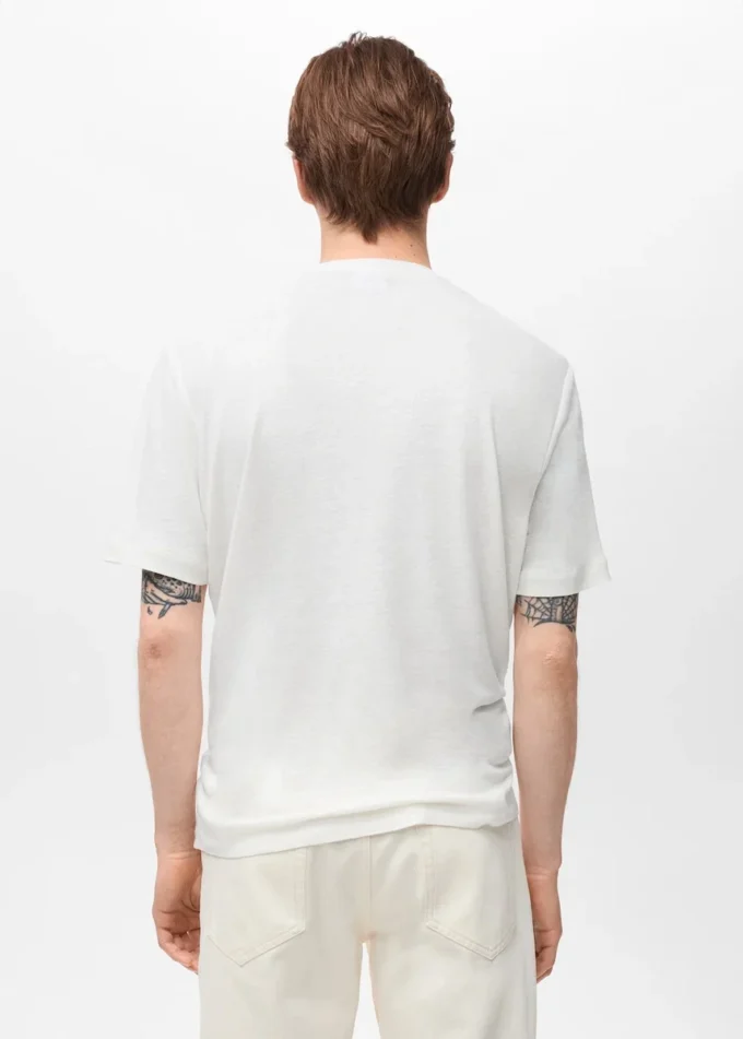 Slim-Fit-T-Shirt aus Leinen