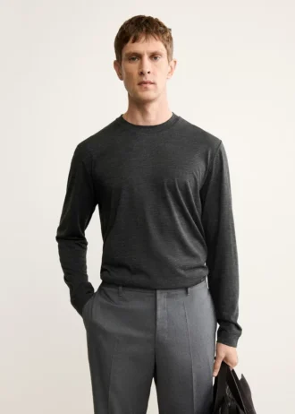 Slim-Fit-T-Shirt aus Wollmischung