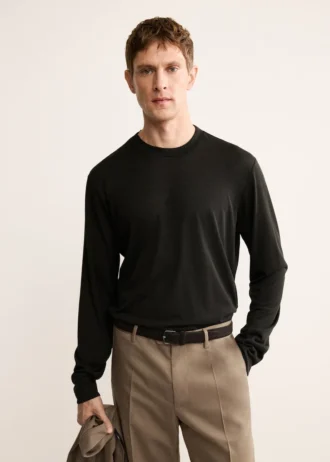 Slim-Fit-T-Shirt aus Wollmischung