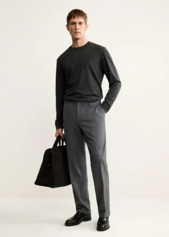Slim-Fit-T-Shirt aus Wollmischung