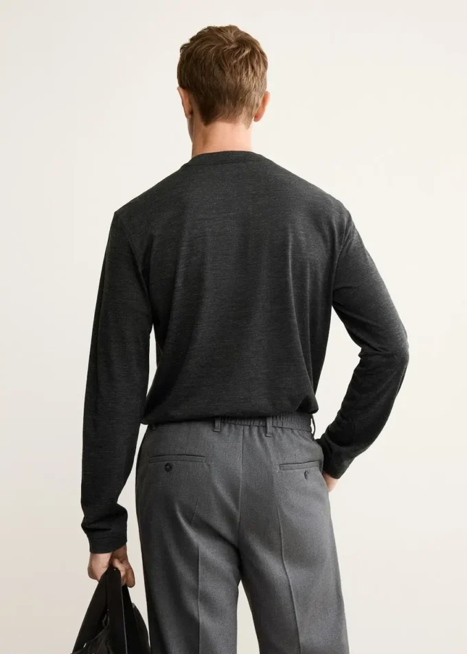 Slim-Fit-T-Shirt aus Wollmischung