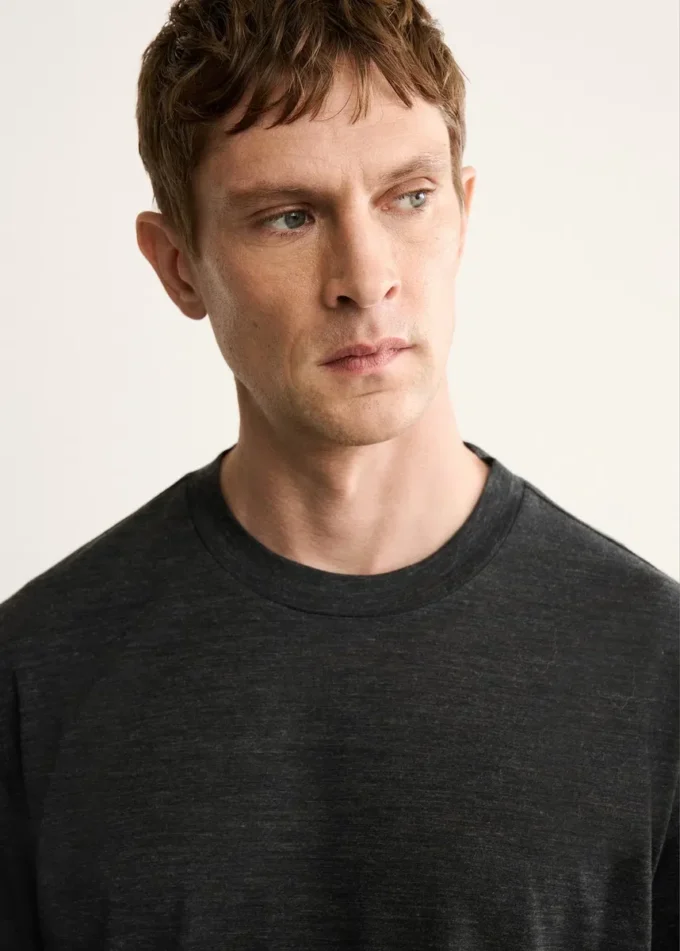 Slim-Fit-T-Shirt aus Wollmischung
