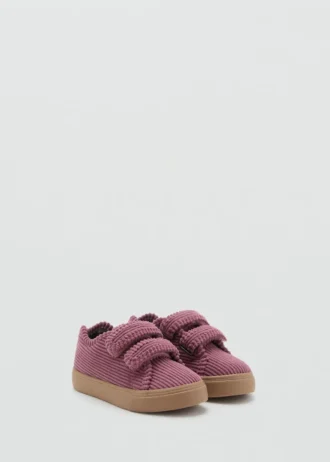 Sneaker aus Cord mit Klettverschluss