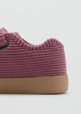 Sneaker aus Cord mit Klettverschluss