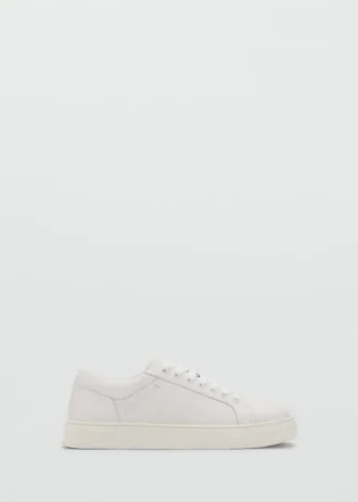 Sneaker mit Lederbesatz