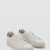 Sneakers mit kontrastierendem Lederbesatz Sneakers mit kontrastierendem Lederbesatz