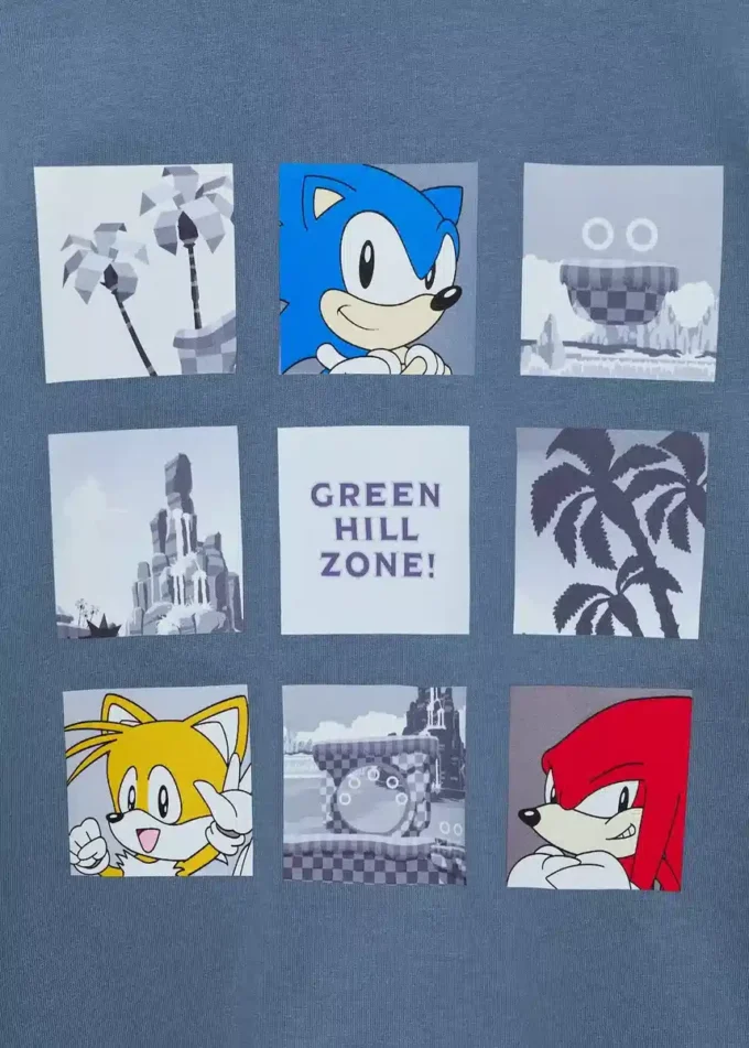 Sonic-T-Shirt mit Prägung