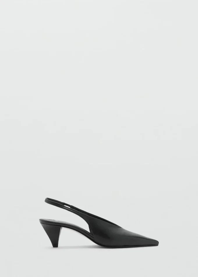 Spitze Leder-Absatzschuhe