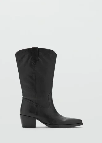 Spitze Stiefeletten aus Leder