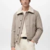 Steppjacke mit Kragen in Lammfelloptik