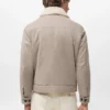 Steppjacke mit Kragen in Lammfelloptik