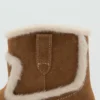 Stiefeletten aus Wildlederimitat mit Felloptik Stiefeletten aus Wildlederimitat mit Felloptik