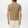 Strick-Poloshirt mit Reißverschluss und Spitzenakzenten