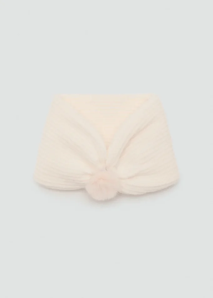 Strick-Schal mit Pompons Strick-Schal mit Pompons
