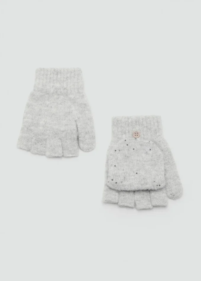 Strickhandschuhe mit Pailletten Strickhandschuhe mit Pailletten