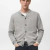 Strickjacke aus 100 % extrafeiner Wolle mit Knöpfen
