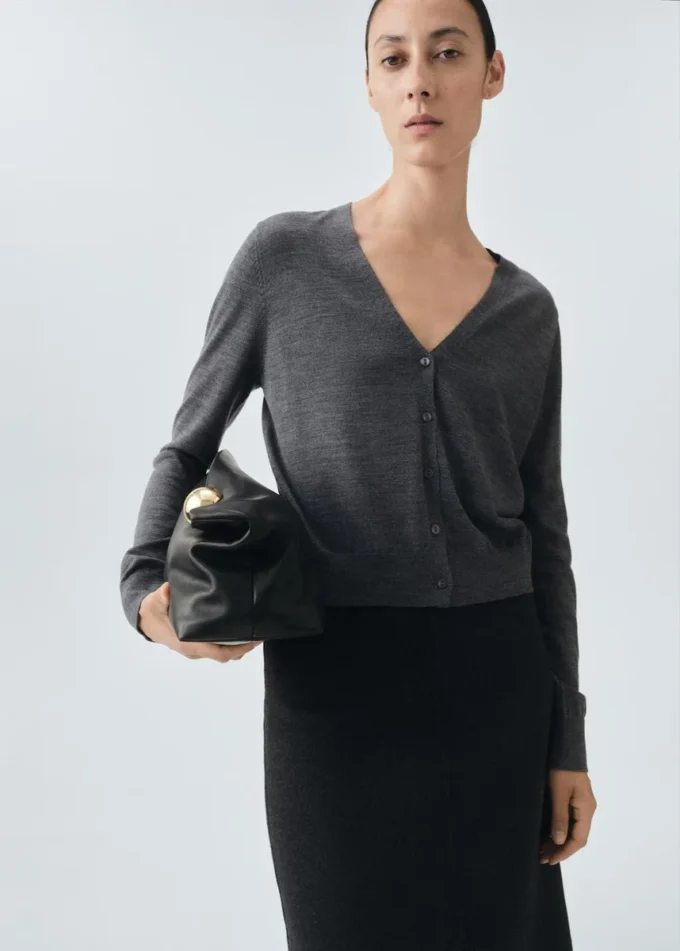 Strickjacke aus 100 % Merinowolle