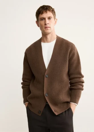 Strickjacke aus 100 % Wolle mit Knöpfen