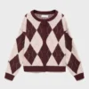 Strickjacke mit Argyle-Muster