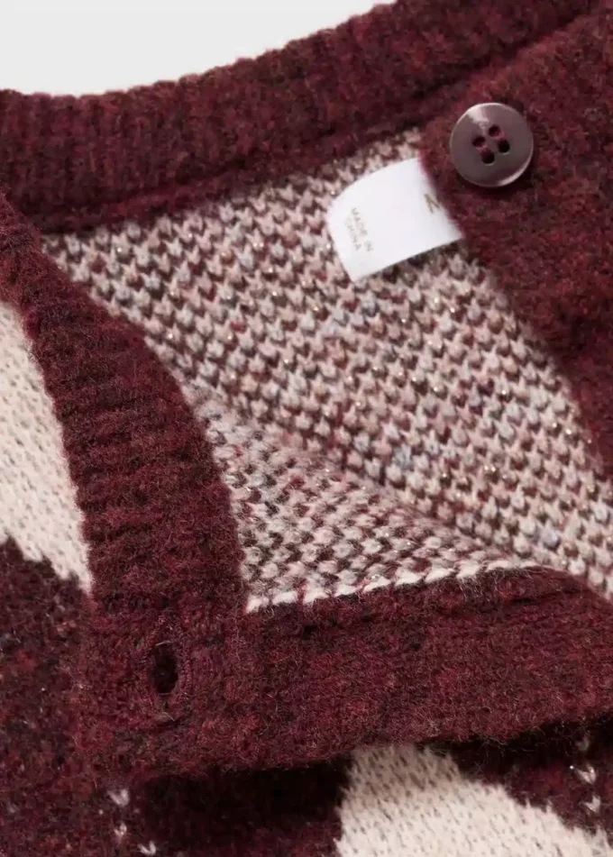 Strickjacke mit Argyle-Muster