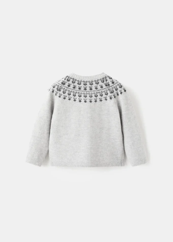 Strickjacke mit gemustertem Saum Strickjacke mit gemustertem Saum