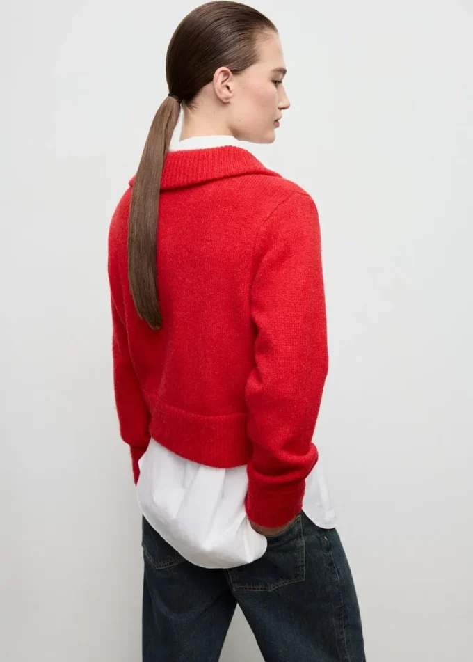 Strickjacke mit Hemdkragen Strickjacke mit Hemdkragen