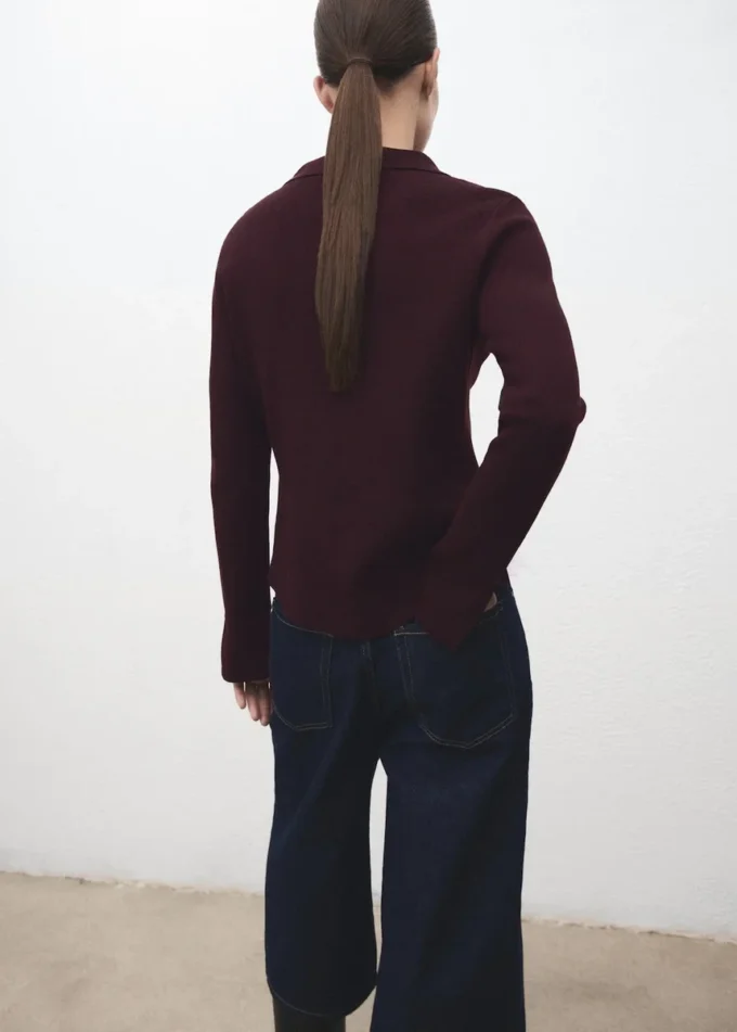 Strickjacke mit Hemdkragen Strickjacke mit Hemdkragen
