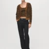 Strickjacke mit Leopardenmuster Strickjacke mit Leopardenmuster