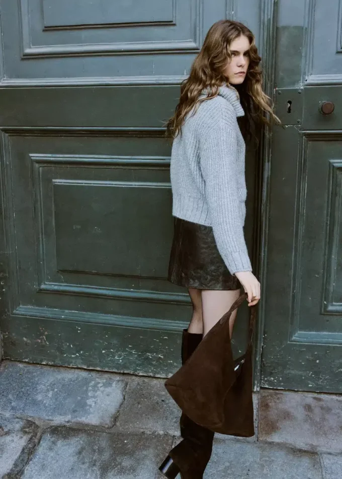 Strickjacke mit Schalkragen