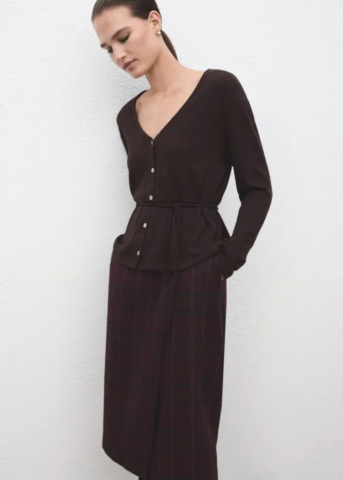 Strickjacke mit Schleife