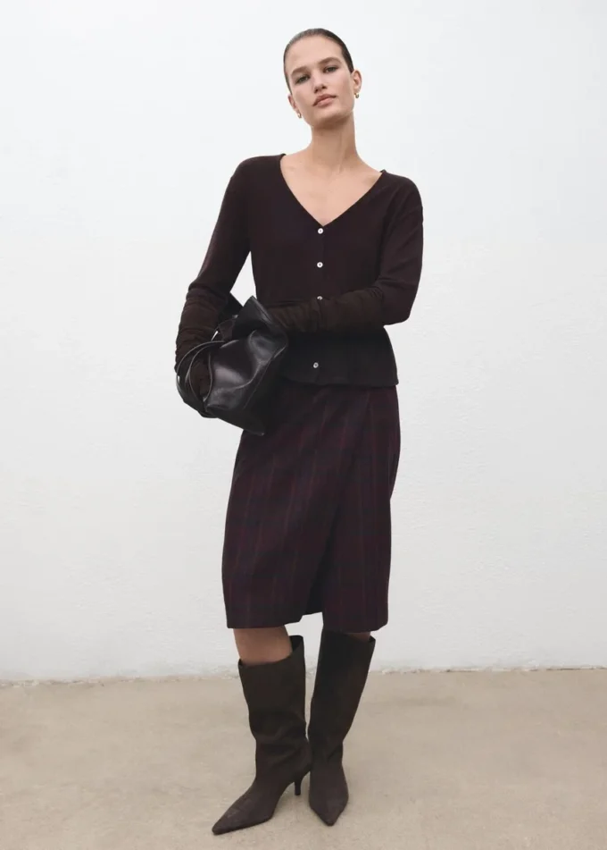 Strickjacke mit Schleife