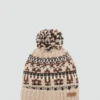 Strickmütze mit Bommel