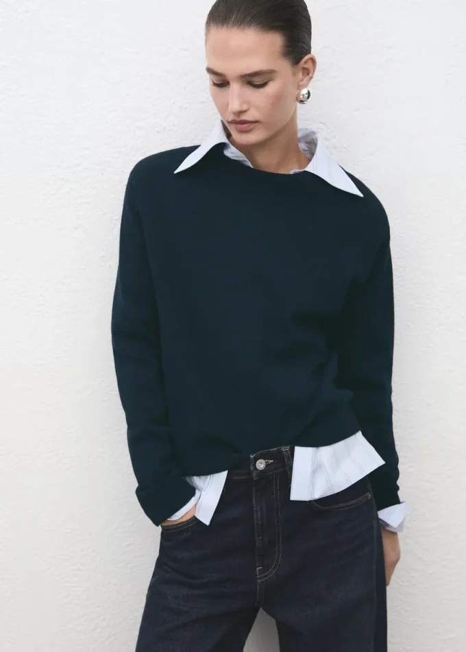 Strickpullover aus Wollmischung