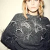 Strickpullover mit Federn