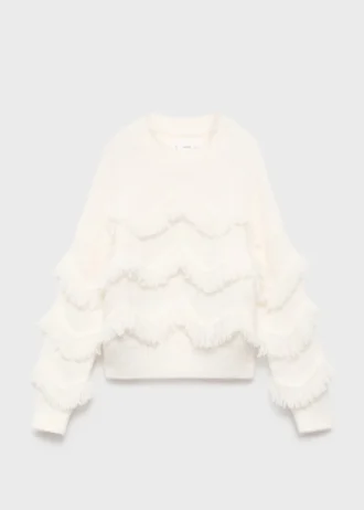 Strickpullover mit Fransen