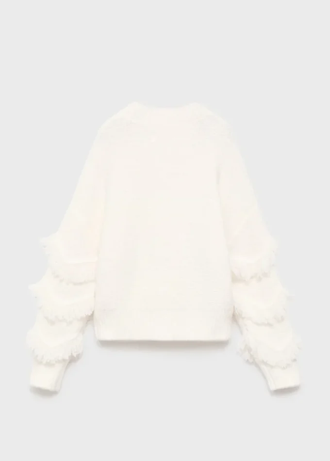 Strickpullover mit Fransen