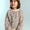 Strickpullover mit Leopardenmuster