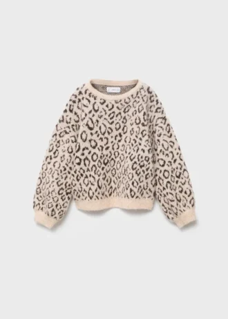 Strickpullover mit Leopardenmuster Strickpullover mit Leopardenmuster