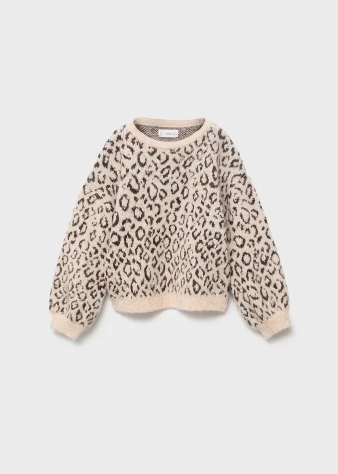 Strickpullover mit Leopardenmuster