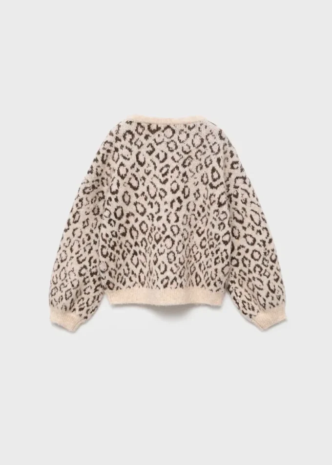 Strickpullover mit Leopardenmuster