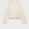 Strickpullover mit Lochmuster