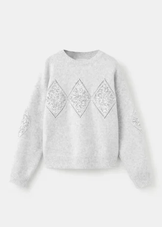 Strickpullover mit Pailletten Strickpullover mit Pailletten