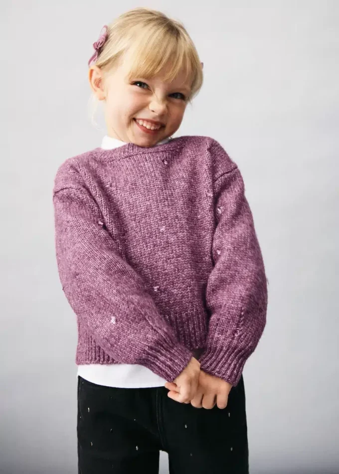 Strickpullover mit Pailletten