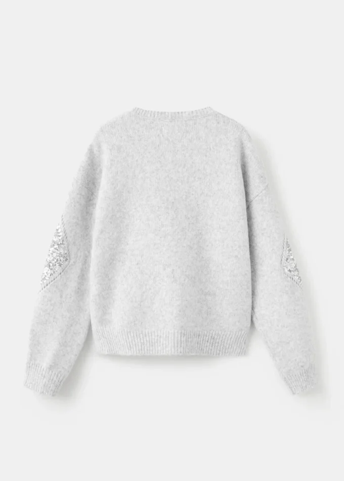 Strickpullover mit Pailletten