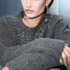 Strickpullover mit Pailletten