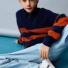 Strickpullover mit Perkins-Ausschnitt
